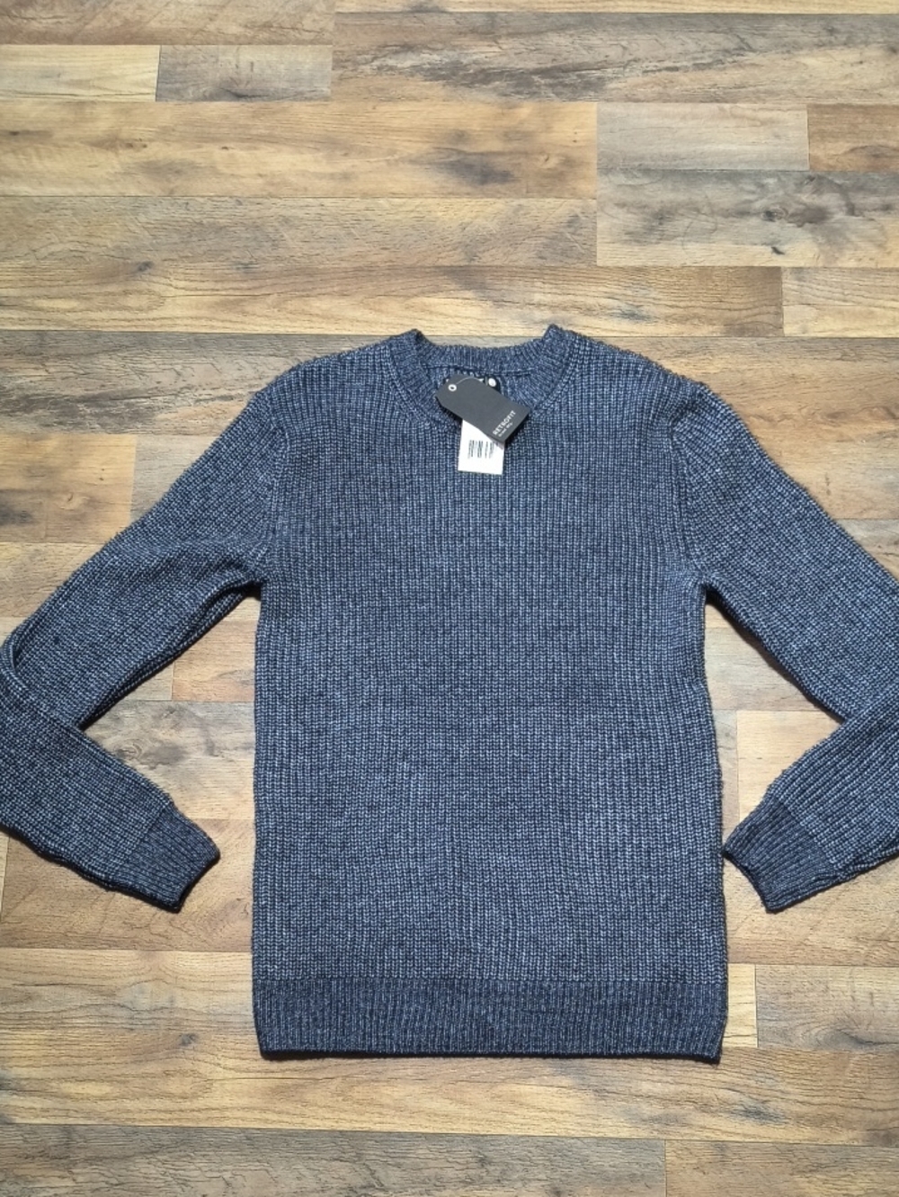 Retrofit Men's Crewneck Sweater in Heather Navy